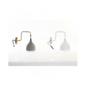 Lampada da Parete DKD Home Decor 14 x 27 x 26 cm Metallo Cemento Grigio scuro 220 V 50 W Moderno (2 Unità)