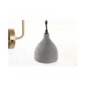 Lampada da Parete DKD Home Decor 14 x 27 x 26 cm Metallo Cemento Grigio scuro 220 V 50 W Moderno (2 Unità)