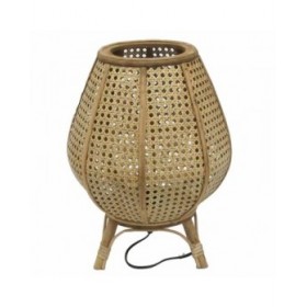 Lampada da tavolo DKD Home Decor Marrone Rattan 50 W (29 x 29 x 40 cm)