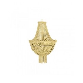 Lampadario DKD Home Decor Giallo Marrone Metallo Legno MDF 40 W 50 x 50 x 73 cm