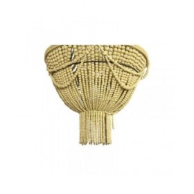 Lampadario DKD Home Decor Giallo Marrone Metallo Legno MDF 40 W 50 x 50 x 73 cm