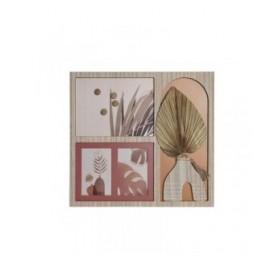 Cornice Portafoto DKD Home Decor 43 x 1,2 x 40 cm Naturale Multicolore Legno MDF Boho