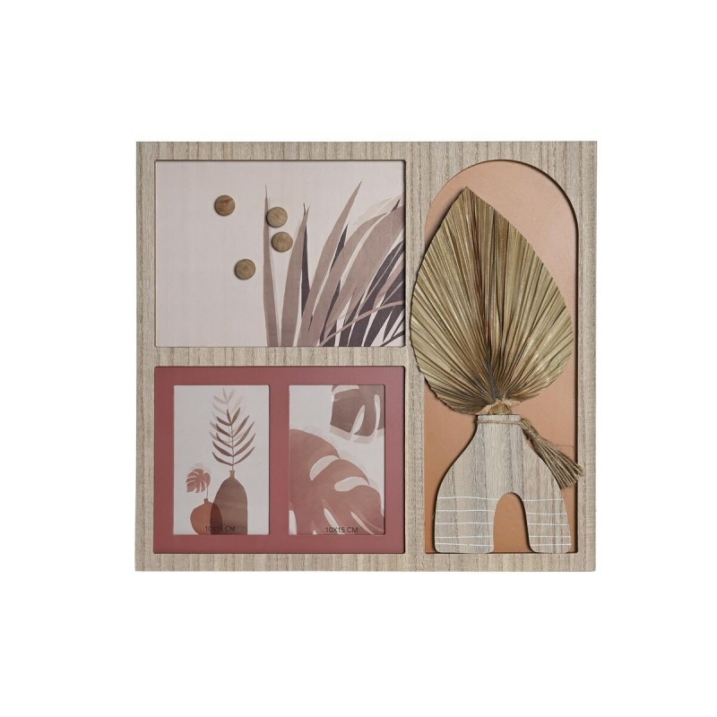 Cornice Portafoto DKD Home Decor 43 x 1,2 x 40 cm Naturale Multicolore Legno MDF Boho