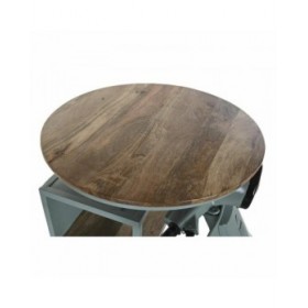 Tavolo DKD Home Decor Azzurro Marrone Verde Ferro Legno di mango 116 x 72 x 110 cm