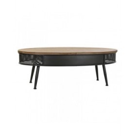 Tavolino da Caffè DKD Home Decor Marrone Nero Metallo Abete 120 x 58 x 42 cm