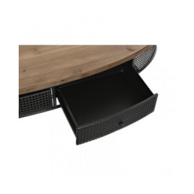 Tavolino da Caffè DKD Home Decor Marrone Nero Metallo Abete 120 x 58 x 42 cm