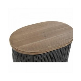 Comodino DKD Home Decor Abete Metallo (53 x 35 x 51 cm)