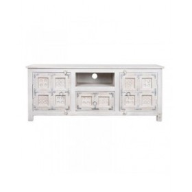 Mobile TV DKD Home Decor Bianco Legno Legno di mango 151 x 40 x 60 cm