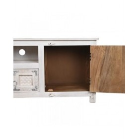 Mobile TV DKD Home Decor Bianco Legno Legno di mango 151 x 40 x 60 cm