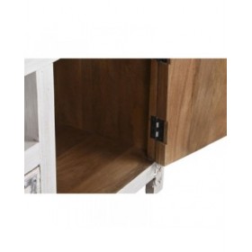 Mobile TV DKD Home Decor Bianco Legno Legno di mango 151 x 40 x 60 cm