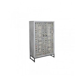 Armadio DKD Home Decor Grigio Bianco Legno di mango (90 x 38 x 150 cm)