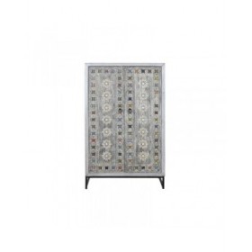 Armadio DKD Home Decor Grigio Bianco Legno di mango (90 x 38 x 150 cm)