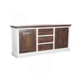 Credenza DKD Home Decor Bianco Marrone scuro Legno di mango (180 x 46 x 83 cm)