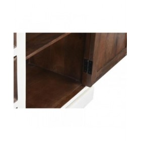 Credenza DKD Home Decor Bianco Marrone scuro Legno di mango (180 x 46 x 83 cm)
