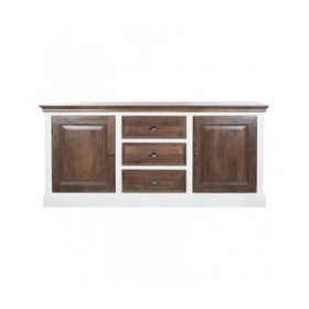 Credenza DKD Home Decor Bianco Marrone scuro Legno di mango (180 x 46 x 83 cm)