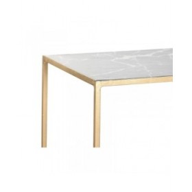 Set di 2 tavoli DKD Home Decor Bianco Nero Dorato 100 x 28 x 80 cm