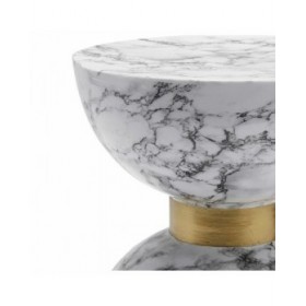 Tavolo aggiuntivo DKD Home Decor Bianco Ferro 33 x 33 x 35 cm
