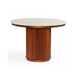 Tavolo da Pranzo DKD Home Decor Metallo Marmo (110 x 110 x 76 cm)