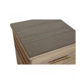 Cassettiera DKD Home Decor Dorato Marrone Chiaro Legno Legno di paulownia Legno MDF Scandi 45 x 40 x 100 cm 42 x 40 x 100 cm