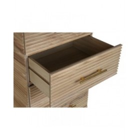 Cassettiera DKD Home Decor Dorato Marrone Chiaro Legno Legno di paulownia Legno MDF Scandi 45 x 40 x 100 cm 42 x 40 x 100 cm
