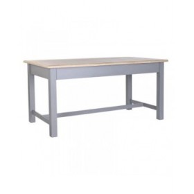 Tavolo da Pranzo DKD Home Decor Grigio Naturale Legno Legno di paulownia Legno MDF 161.5 x 81.5 x 78 cm 161,5 x 81,5 x 78 cm