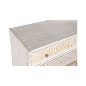 Cassettiera DKD Home Decor Abete Naturale Cotone Bianco (80 x 35 x 80 cm)