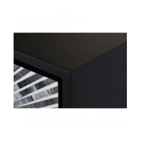 Credenza DKD Home Decor 160 x 40 x 80 cm Nero Grigio Bianco Osso Resina Legno MDF