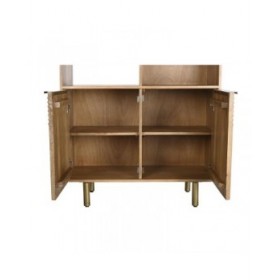 Scaffale DKD Home Decor Dorato Naturale Legno di mango 90 x 40 x 180 cm