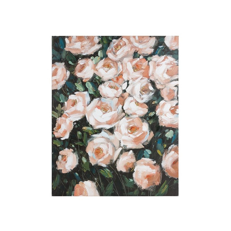 Quadro a Olio Roses Legno di pino (80 X 4 x 100 cm)