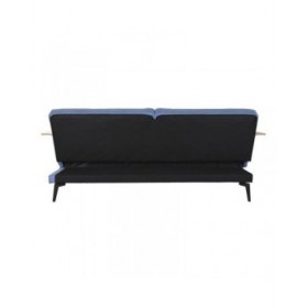 Divano Letto DKD Home Decor Nero Azzurro Metallo Marrone Poliestere Legno di eucalipto (203 x 87 x 81 cm)