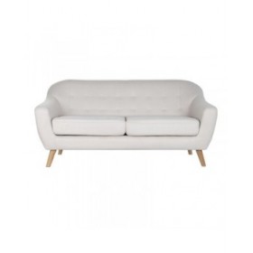 Divano DKD Home Decor Naturale Poliestere Legno d'albero della gomma Crema (172 x 82 x 82 cm)