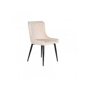 Sedia da Sala da Pranzo DKD Home Decor Beige Metallo Poliestere (56 x 51 x 84 cm)