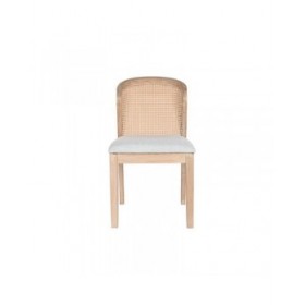Sedia da Sala da Pranzo DKD Home Decor Abete Poliestere Grigio chiaro (46 x 61 x 86 cm)