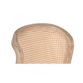 Sedia da Sala da Pranzo DKD Home Decor Abete Poliestere Grigio chiaro (46 x 61 x 86 cm)