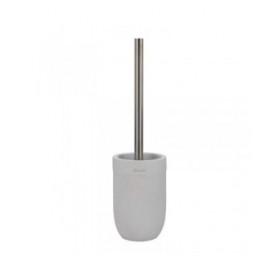 Scopino per il Bagno DKD Home Decor 10 x 10 x 37 cm Cemento Acciaio inossidabile Bianco
