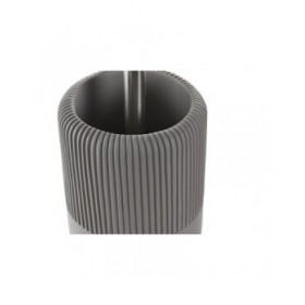 Scopino per il Bagno DKD Home Decor 11 X 11 X 36,5 CM Grigio Cemento Acciaio inossidabile