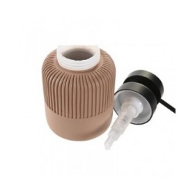 Dispenser di Sapone DKD Home Decor Nero Cemento Terracotta polipropilene 7 x 7 x 16 cm