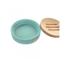 Portasapone DKD Home Decor 11 x 11 x 2,5 cm Cemento Verde