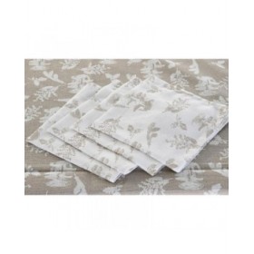 Tovaglia e tovaglioli DKD Home Decor 9 Pezzi 2 Unità 150 x 250 x 0,5 cm Beige Rosa Bianco Verde Marrone Chiaro