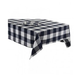 Tovaglia e tovaglioli DKD Home Decor 150 x 150 x 0,5 cm Azzurro Bianco