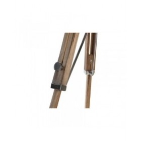 Orologio da Tavolo DKD Home Decor 22 x 40 x 80 cm Naturale Argentato Alluminio Tripode Legno di mango Tradizionale