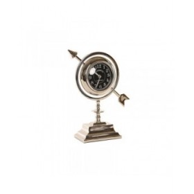 Orologio da Tavolo DKD Home Decor 23 x 8 x 30 cm Argentato Alluminio