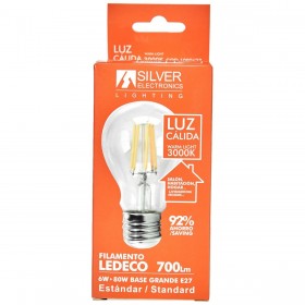 Lampadina LED Sferica Silver Electronics 1980627 E27 6W 3000K A++ (Luce Calda)