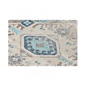 Tappeto DKD Home Decor Finitura invecchiata Azzurro Cotone Arabo (120 x 180 x 1 cm)
