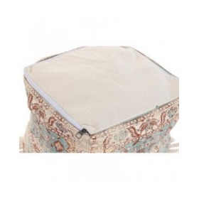 Cuscino DKD Home Decor Da terreno Marrone Verde Frange Arabo 40 x 40 x 40 cm