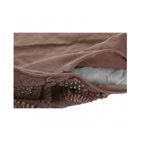 Fodera per cuscino DKD Home Decor Marrone Rombos 50 x 1 x 50 cm