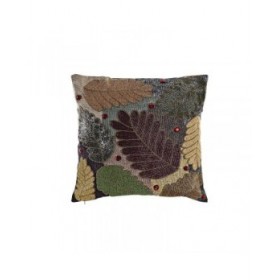 Fodera per cuscino DKD Home Decor Fogli Multicolore 50 x 1 x 50 cm