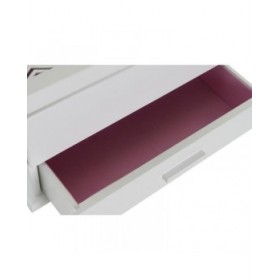 Scatola-Portagioie DKD Home Decor 16 x 17 x 28 cm Bianco Rosa chiaro Legno MDF