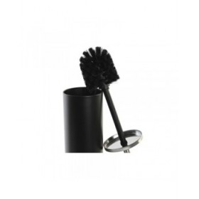 Scopino per il Bagno DKD Home Decor 10 x 10 x 38,4 cm Argentato Nero Metallo Acciaio inossidabile
