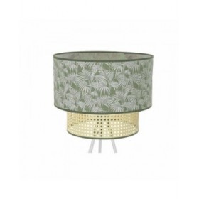 Lampada da Terra DKD Home Decor Metallo Poliestere Bianco Verde 220 V 50 W (40 x 40 x 129 cm)